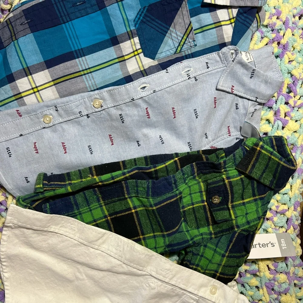 18m toddler boys button down bundle - Picture 1 of 5